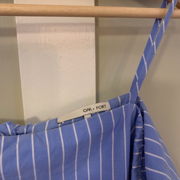 Off the shoulder blue shirt by Oak + Fort - Picture 2 of 2